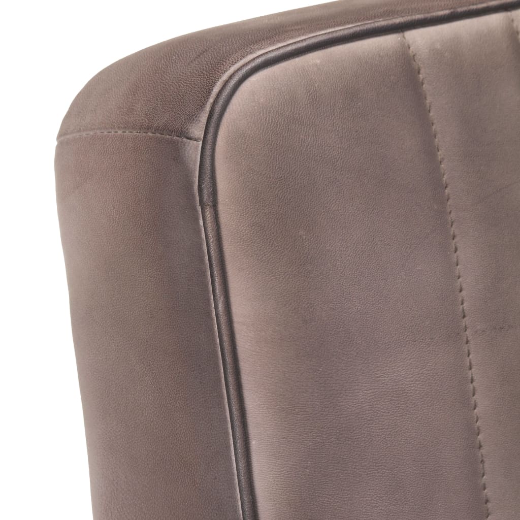Freischwinger Sessel Distressed Braun Echtleder