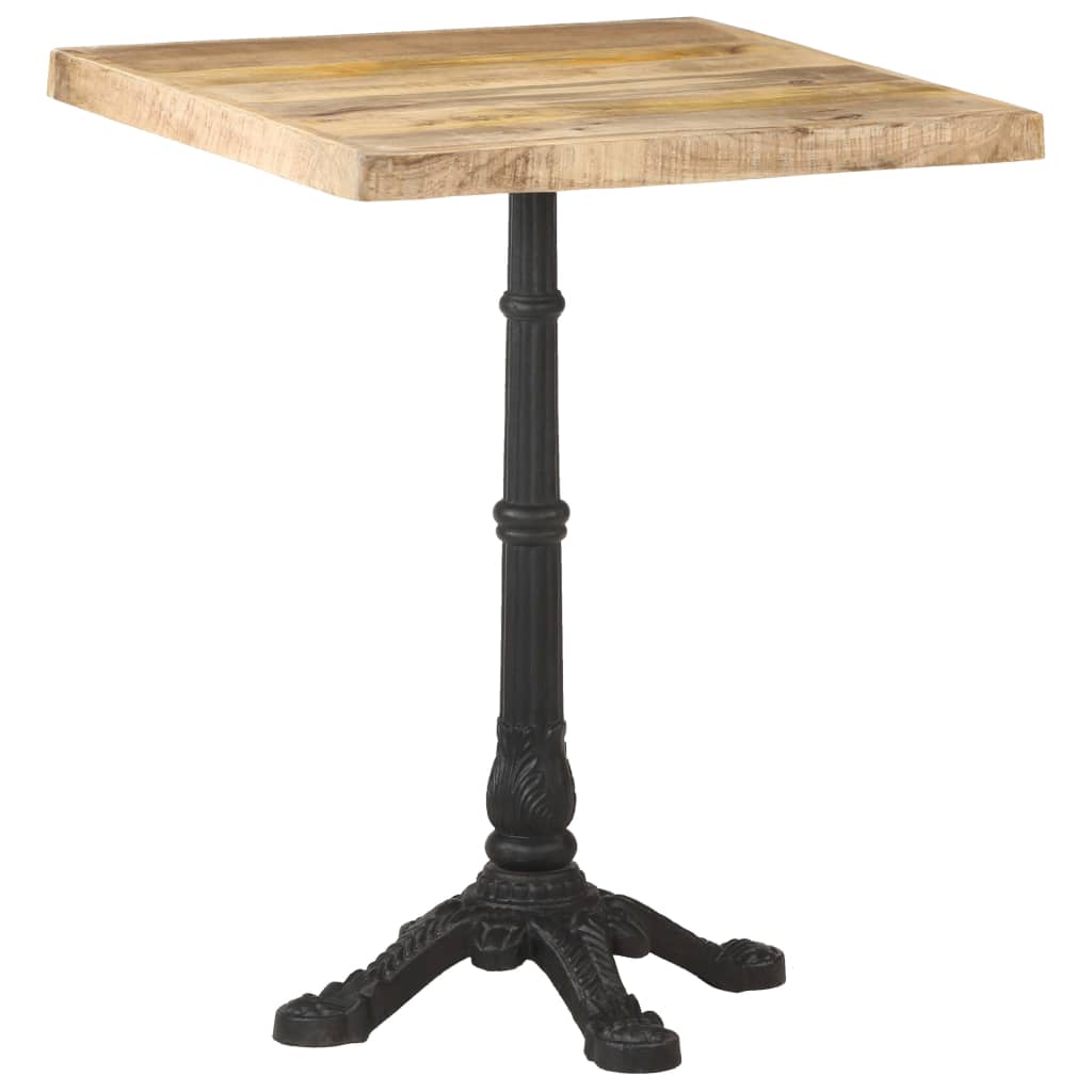 Bistrotisch 60x60x77 cm Raues Mangoholz