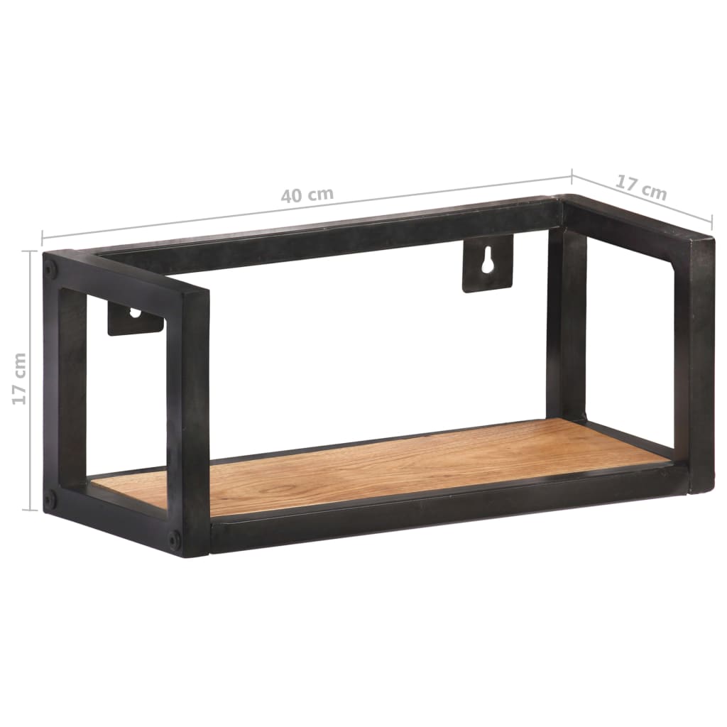 Wandregale 2 Stk. 40 cm Massivholz Akazie