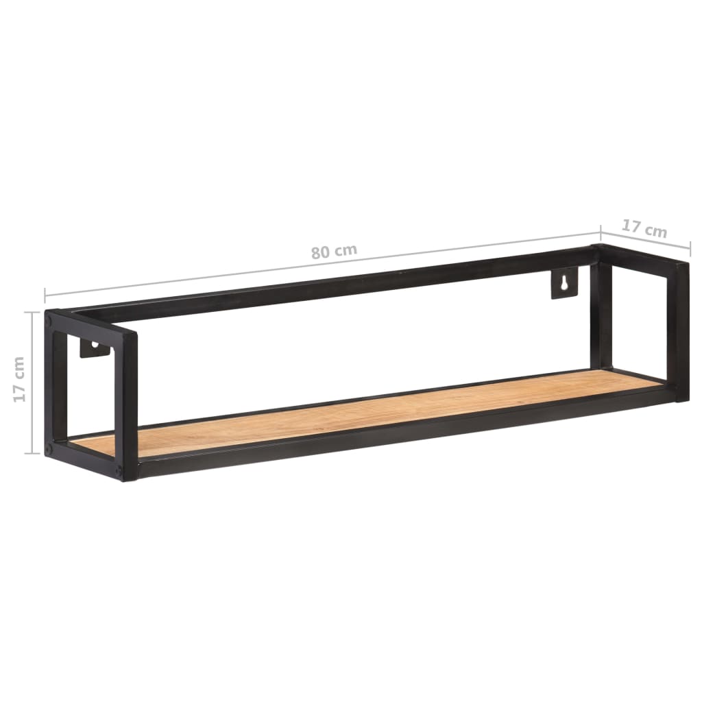 Wandregale 2 Stk. 80 cm Massivholz Akazie