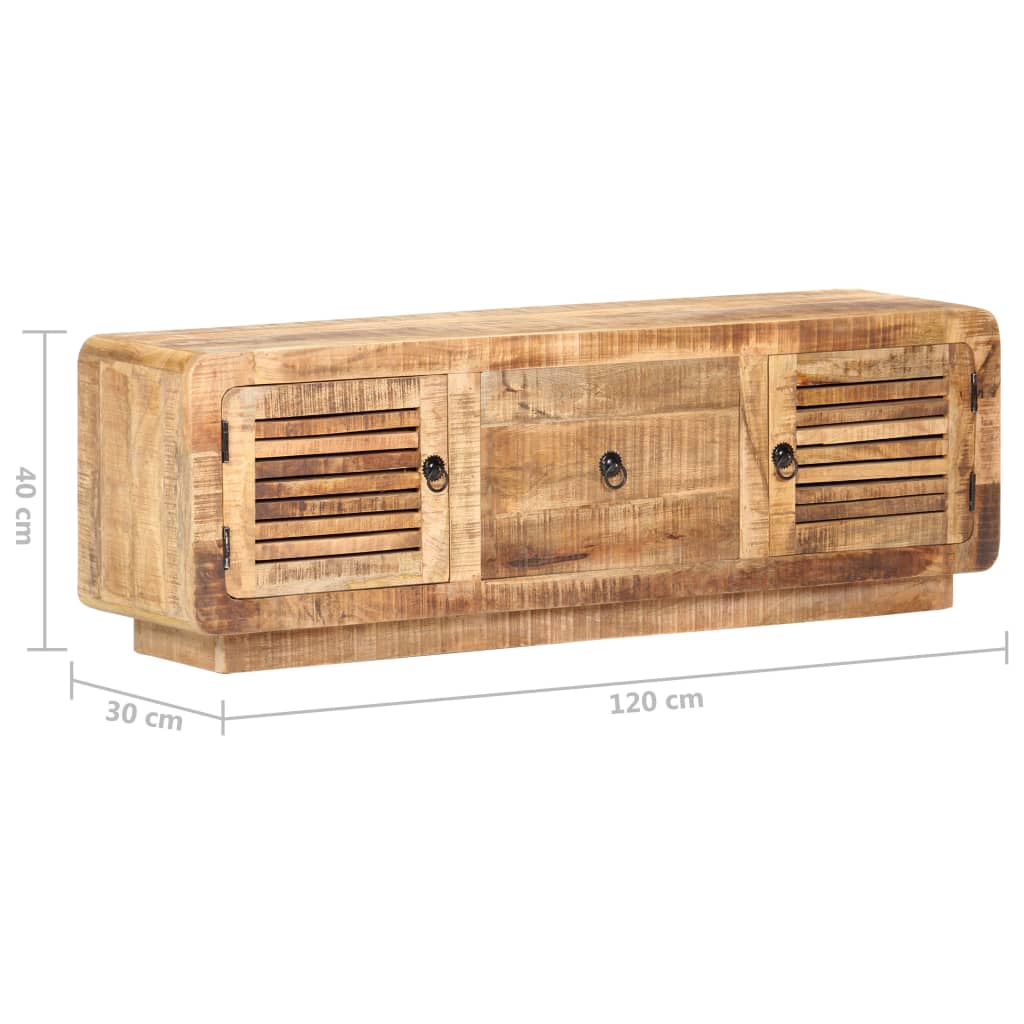 TV-Schrank 120x30x40 cm Raues Mangoholz