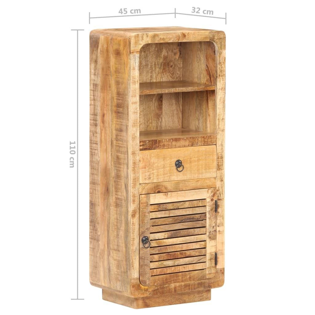Highboard 45x32x110 cm Raues Mangoholz