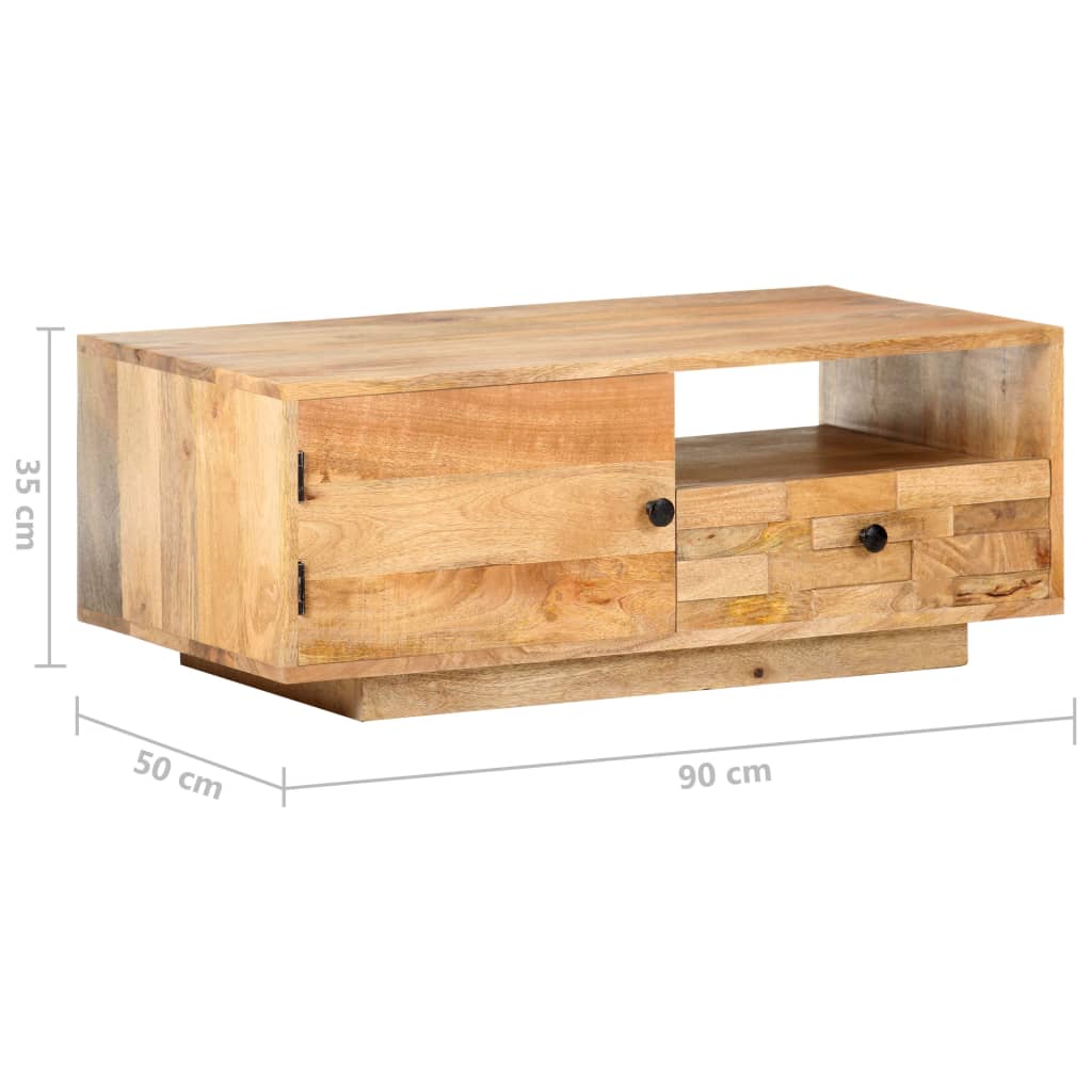 Couchtisch 90x50x35 cm Mango Massivholz