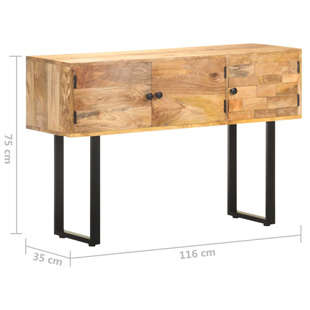 Sideboard 116x35x75 cm Massivholz Mango