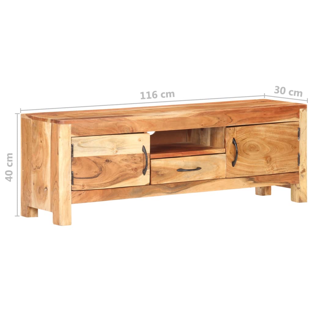 TV-Schrank 116x30x40 cm Massivholz Akazie