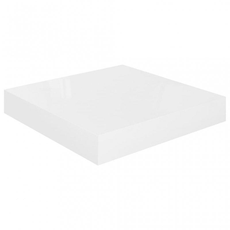 Schweberegal Hochglanz-Weiß 23x23,5x3,8 cm MDF