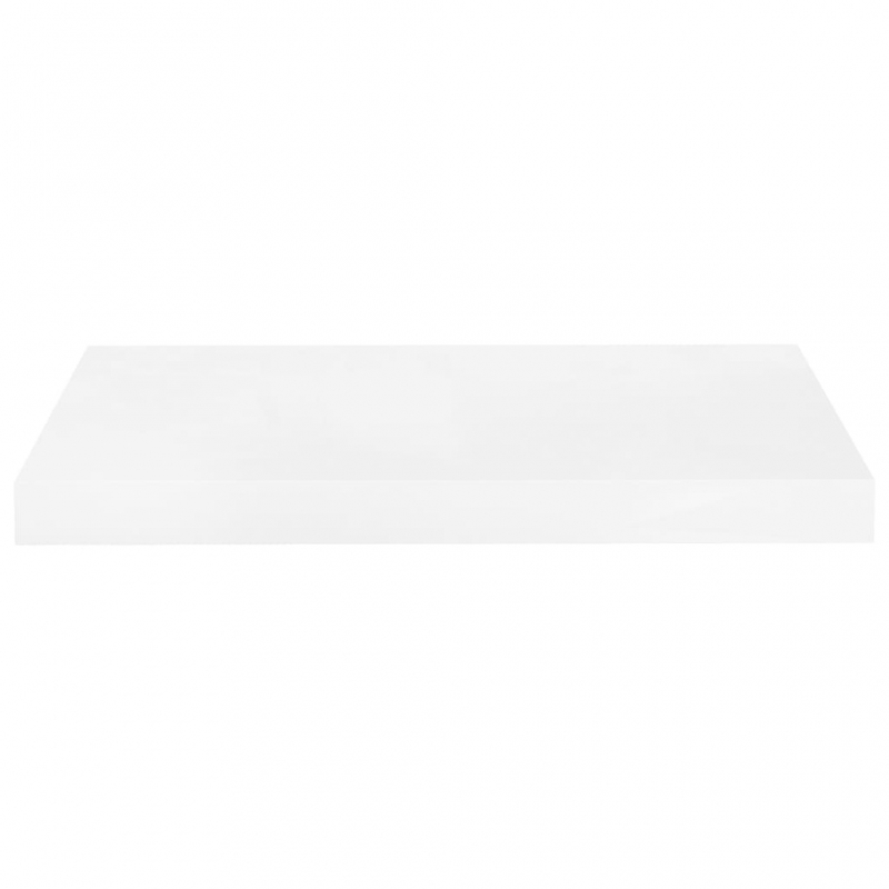 Schweberegale 4 Stk. Hochglanz-Weiß 50x23x3,8 cm MDF