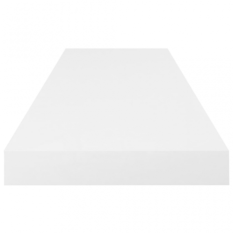 Schweberegale 4 Stk. Hochglanz-Weiß 80x23,5x3,8 cm MDF