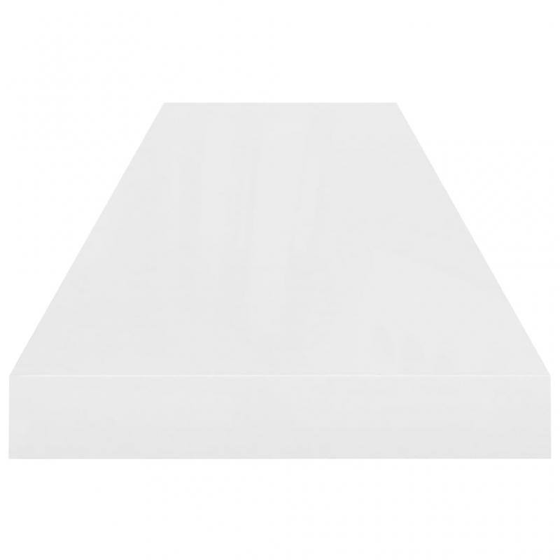 Schweberegal Hochglanz-Weiß 90x23,5x3,8 cm MDF