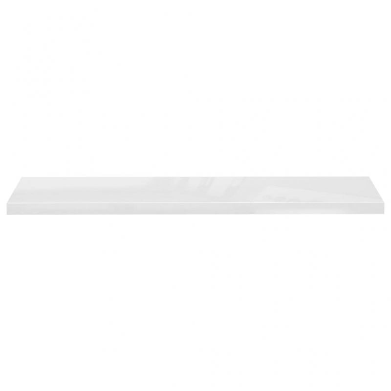 Schweberegale 4 Stk. Hochglanz-Weiß 120x23,5x3,8 cm MDF