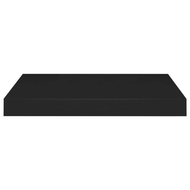 Schweberegale 2 Stk. Schwarz 40x23x3,8 cm MDF