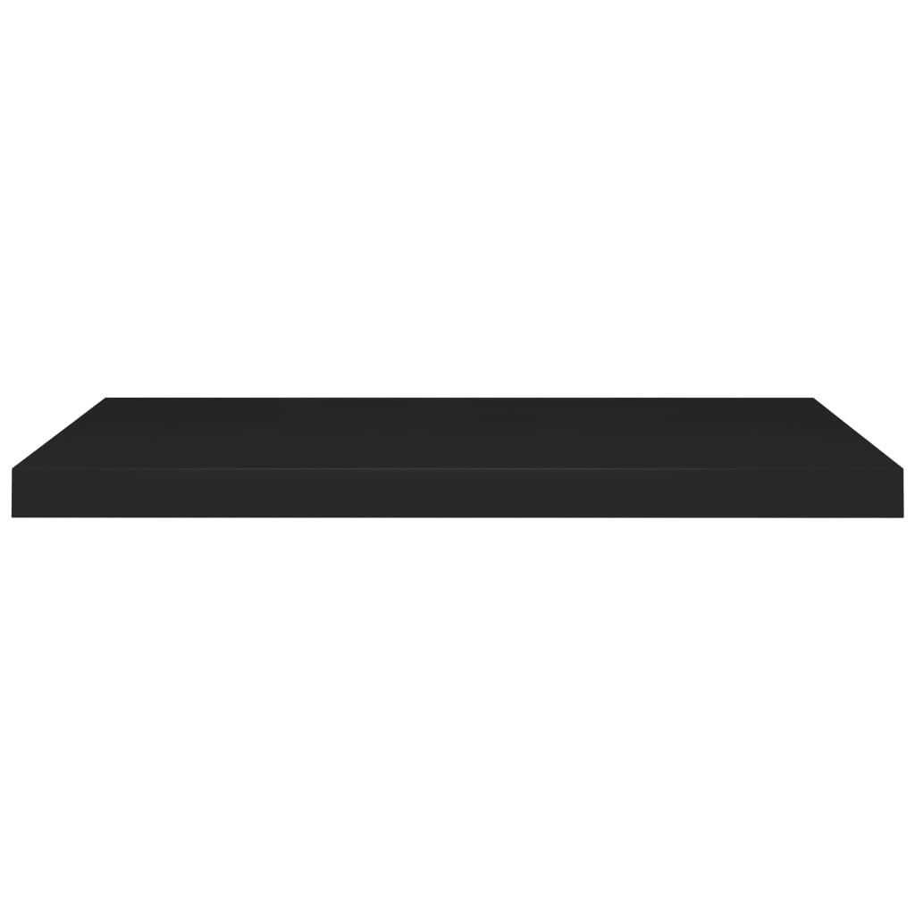 Schweberegale 4 Stk. Schwarz 80x23,5x3,8 cm MDF