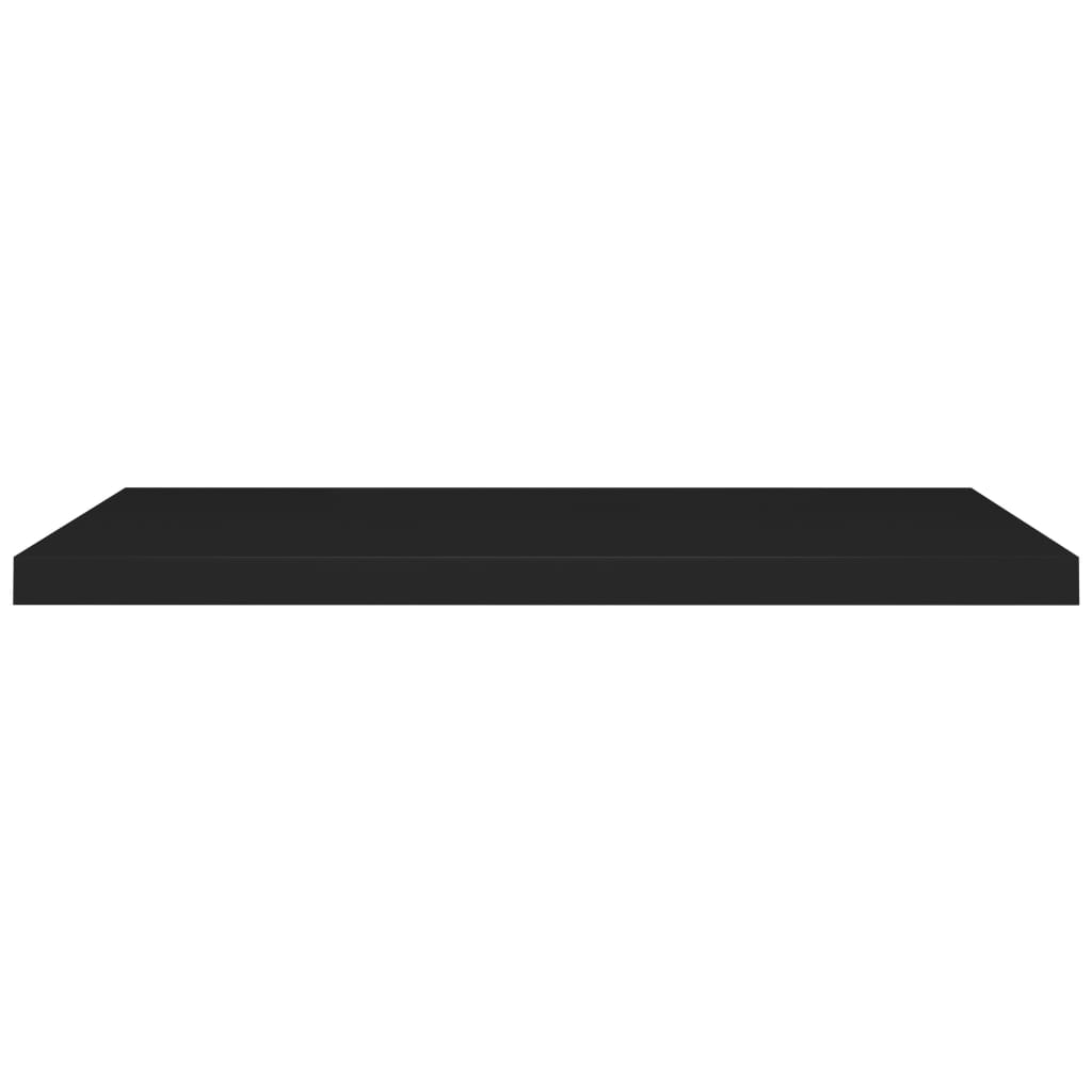 Schweberegale 4 Stk. Schwarz 90x23,5x3,8 cm MDF
