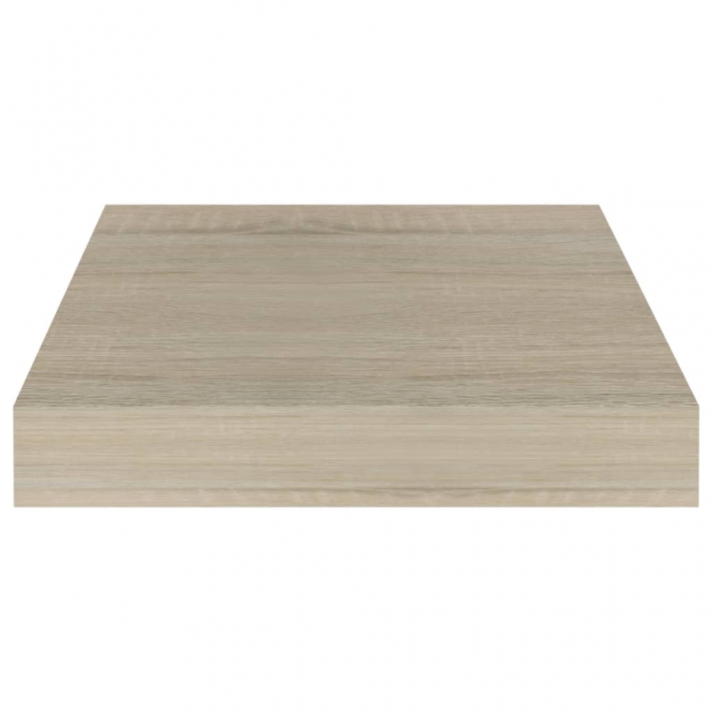 Schwebende Wandregale 2 Stk. Eichefarben 23x23,5x3,8cm MDF