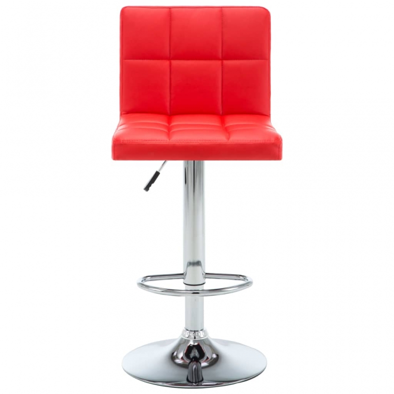 Barhocker 2 Stk. Rot Kunstleder