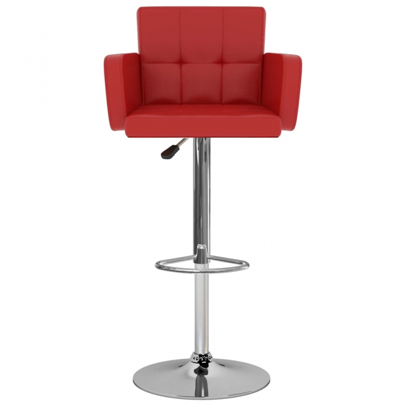 Barhocker 2 Stk. Rot Kunstleder