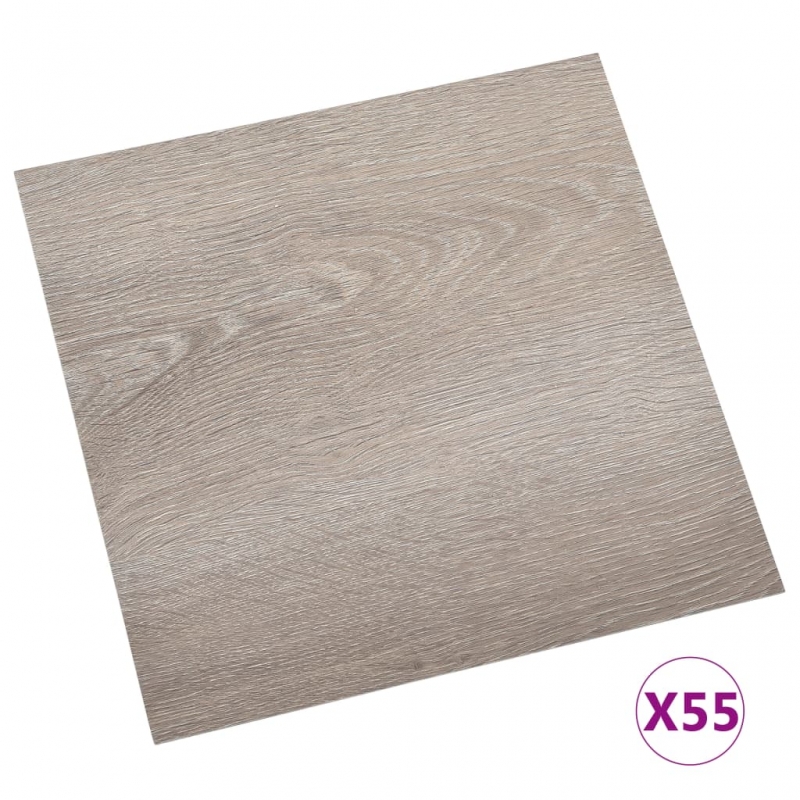 PVC-Fliesen Selbstklebend 55 Stk. 5,11 m² Taupe