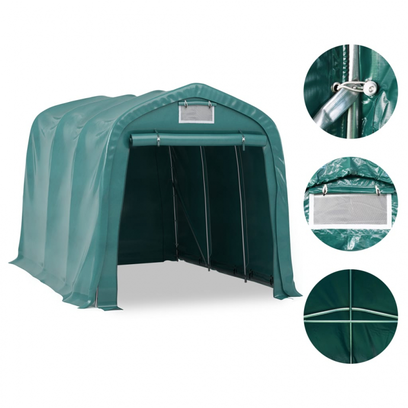 Garagenzelt PVC 2,4x3,6 m Grün