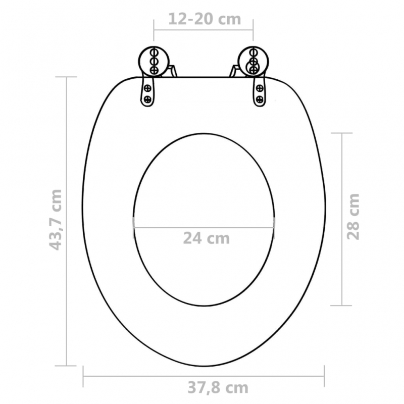 Toilettensitze mit Deckel 2 Stk. MDF Tiefsee-Design