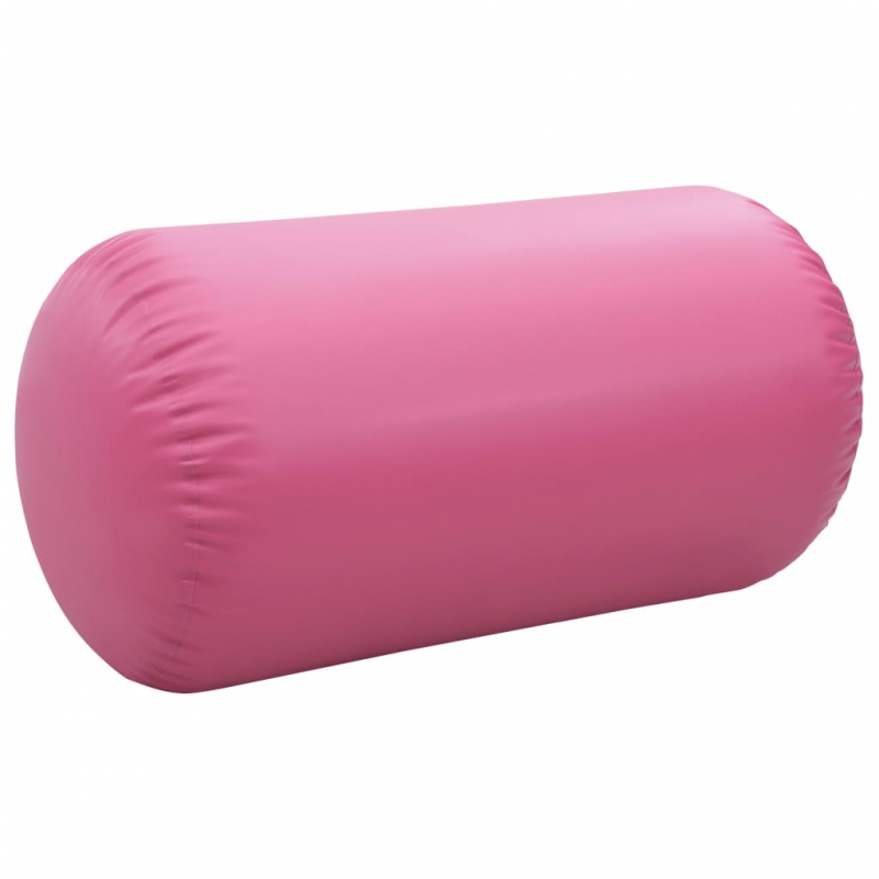 Aufblasbare Gymnastik-Rolle mit Pumpe 120x90 cm PVC Rosa