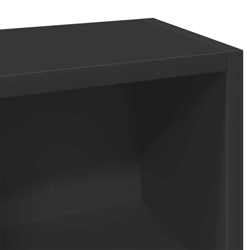 CD-Regale 2 Stk. Schwarz 21x16x93,5 cm Holzwerkstoff