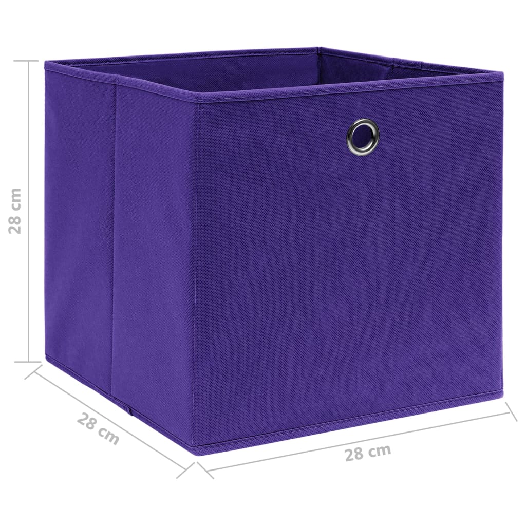 Aufbewahrungsboxen 4 Stk. Vliesstoff 28x28x28 cm Violett