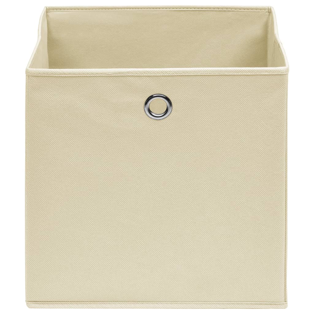 Aufbewahrungsboxen 10 Stk. Vliesstoff 28x28x28 cm Creme