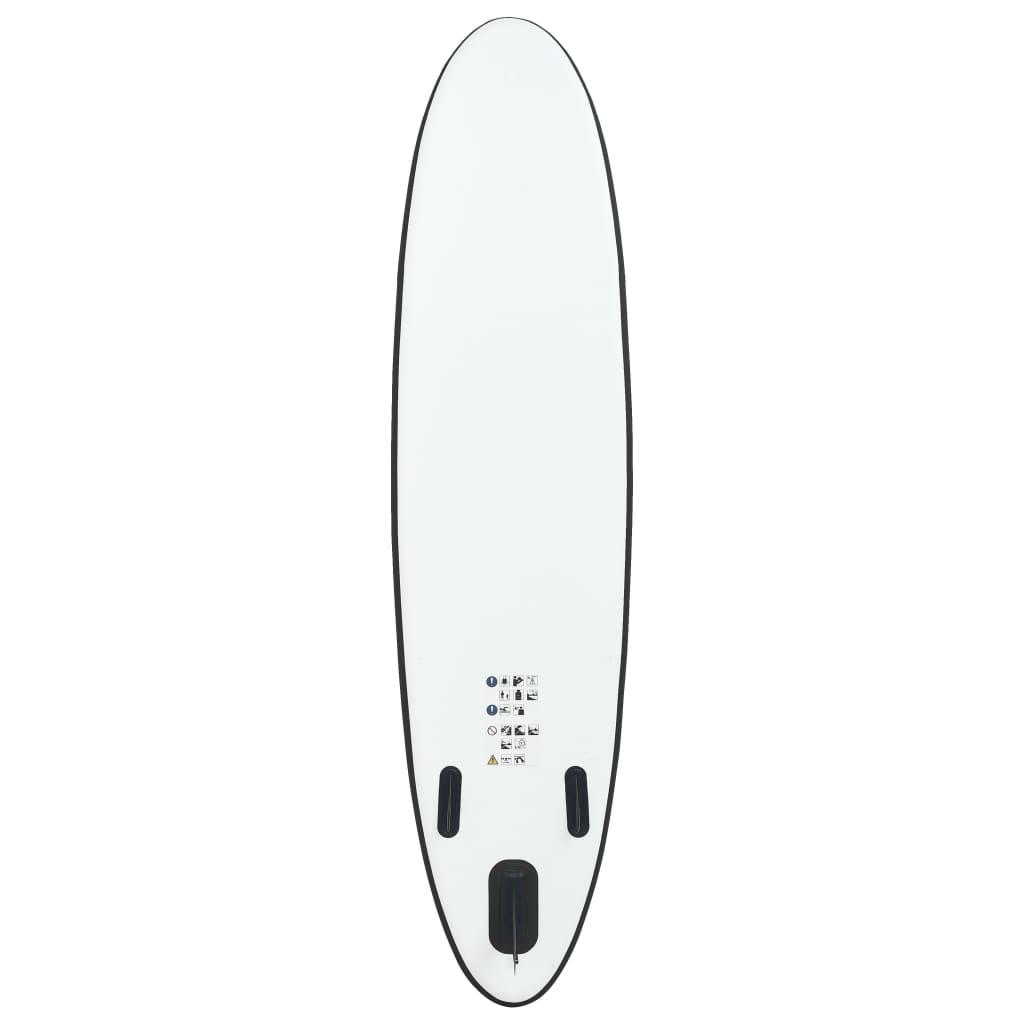 Aufblasbares Stand Up Paddle Board Set Schwarz und Weiß