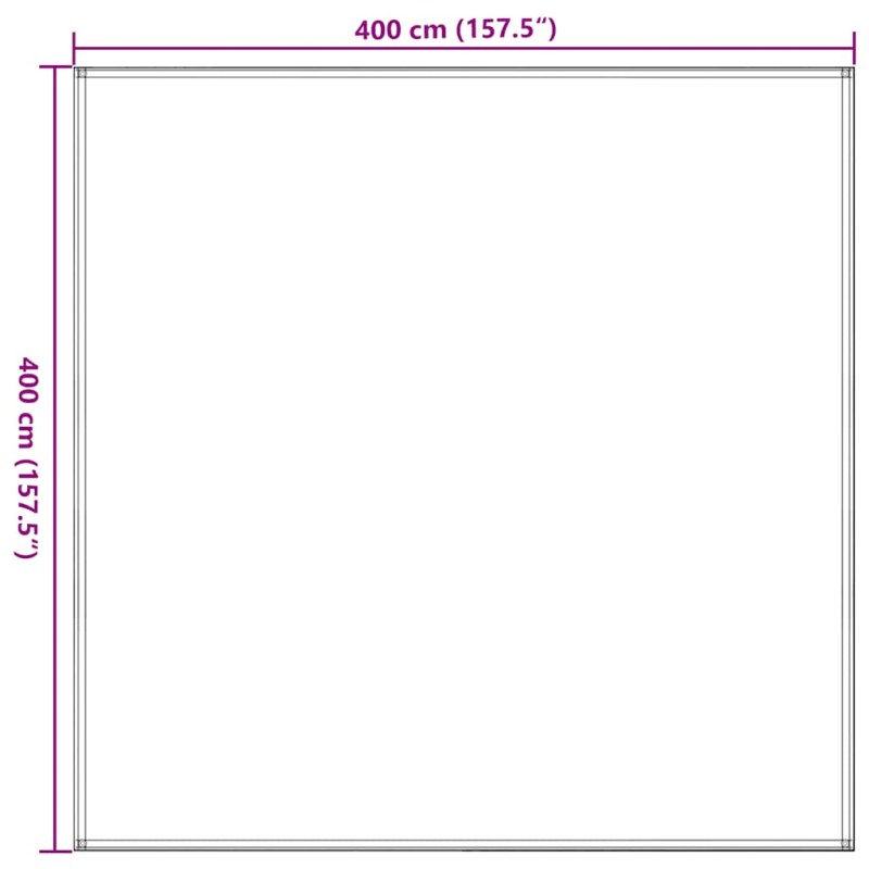Zeltteppich 400x400 cm Anthrazit