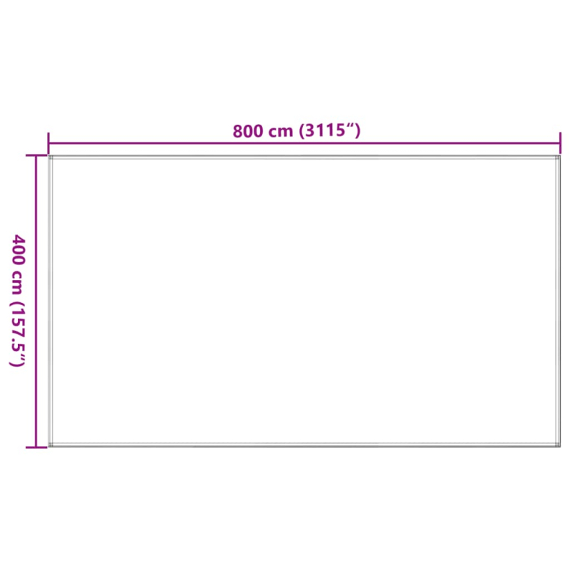 Zeltteppich 400x800 cm Dunkelgrün HDPE