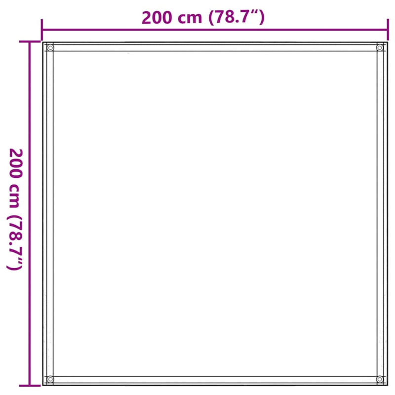 Zeltteppich 200x200 cm Beige