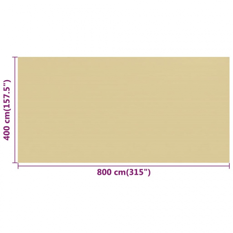 Zeltteppich Beige 400x800 cm HDPE