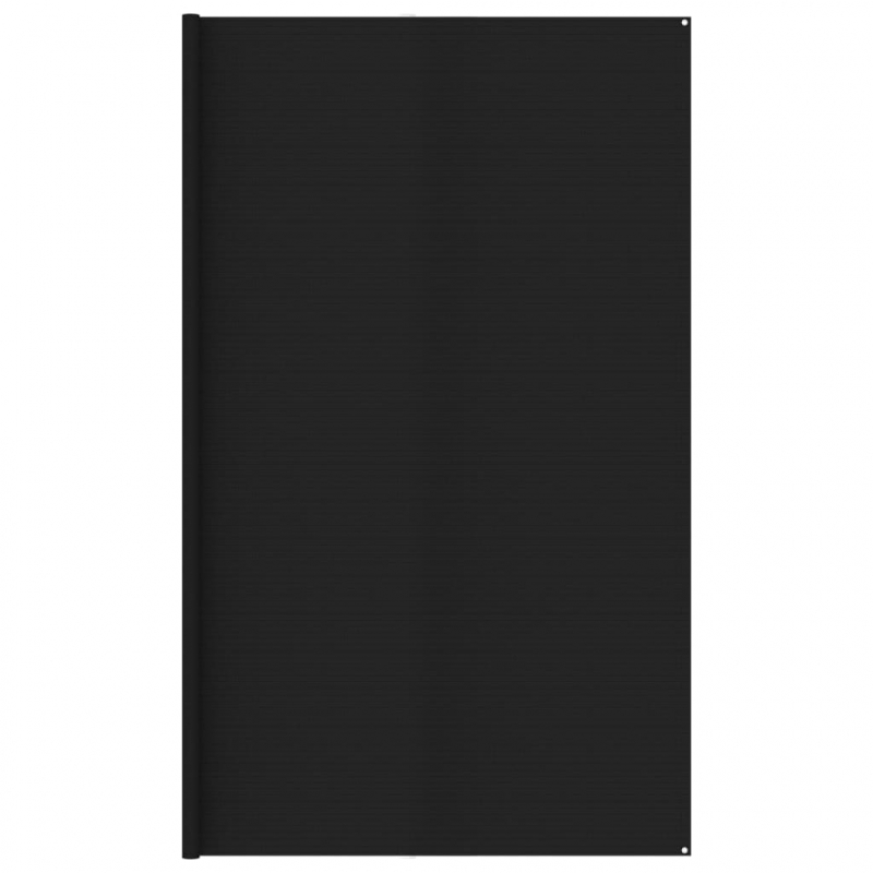 Zeltteppich 400x400 cm Schwarz HDPE