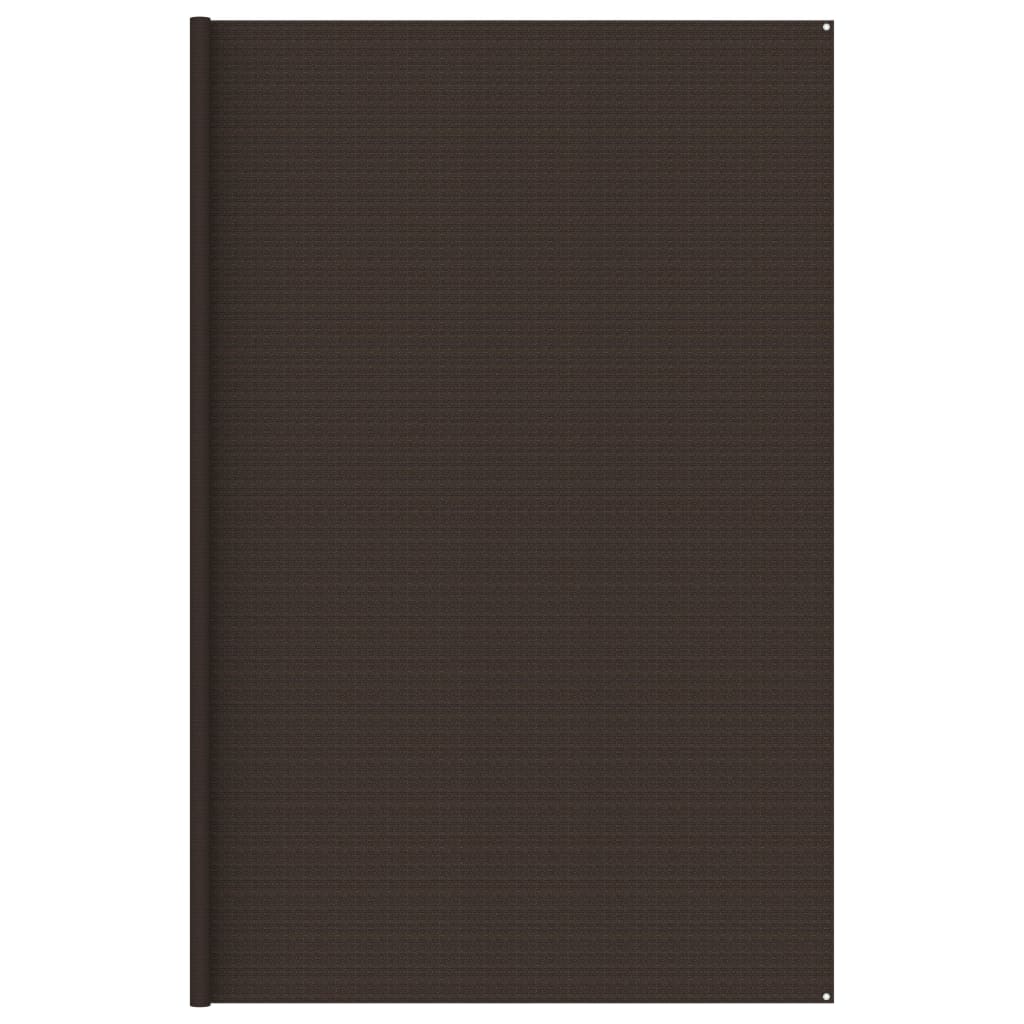 Zeltteppich 400x400 cm Braun