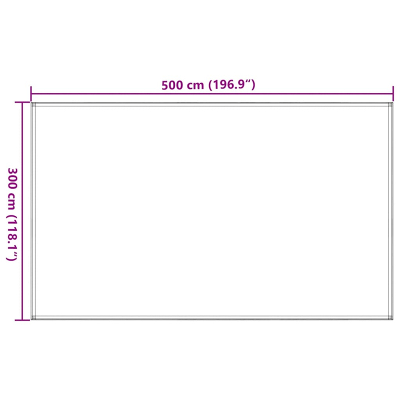 Zeltteppich 300x500 cm Anthrazit und Weiß
