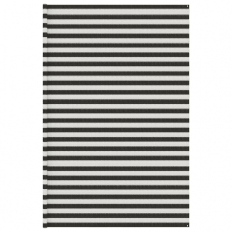 Zeltteppich Anthrazit und Weiß 400x700 cm HDPE