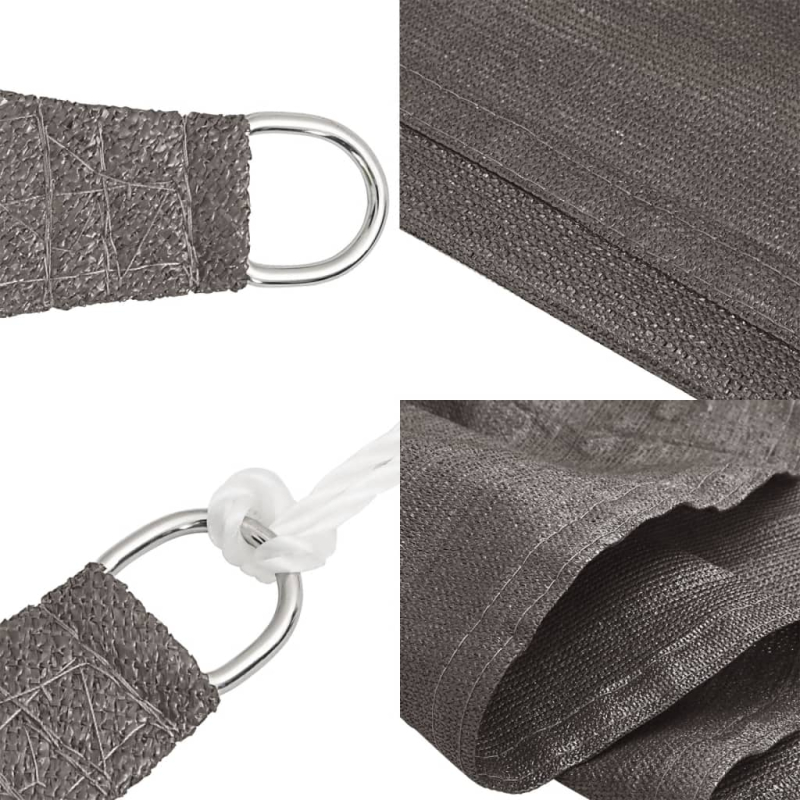 Sonnensegel 160 g/m² Anthrazit 3x5 m HDPE
