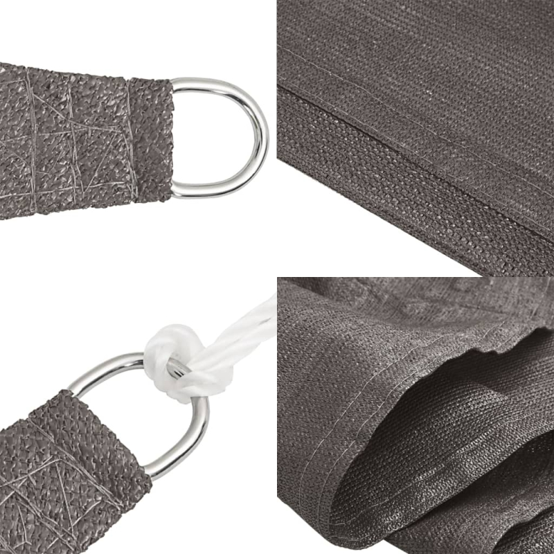 Sonnensegel 160 g/m² Anthrazit 4x7 m HDPE