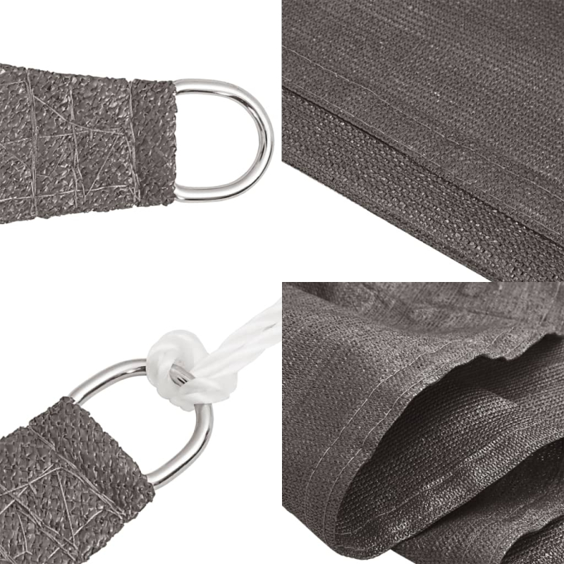 Sonnensegel 160 g/m² Anthrazit 6x8 m HDPE