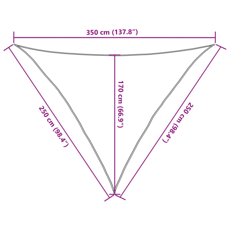 Sonnensegel 160 g/m² Cremeweiß 2,5x2,5x3,5 m HDPE