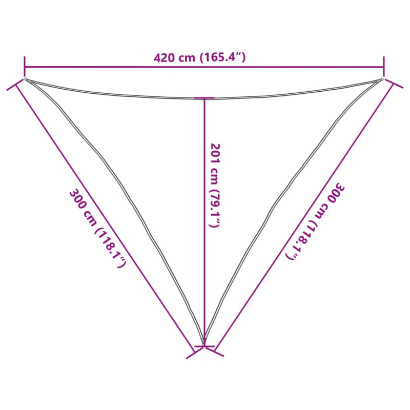 Sonnensegel 160 g/m² Creme 3x3x4,2 m HDPE