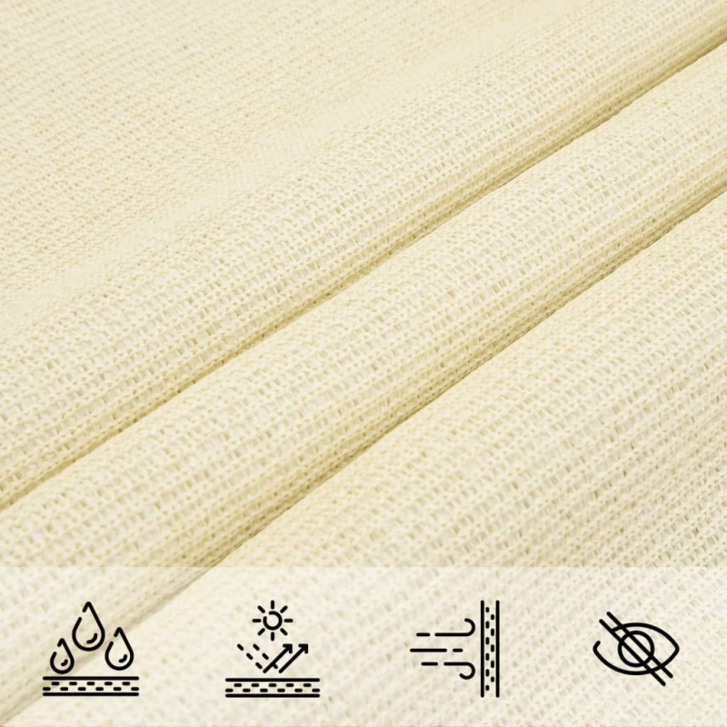 Sonnensegel 160 g/m² Creme 4x4x5,8 m HDPE