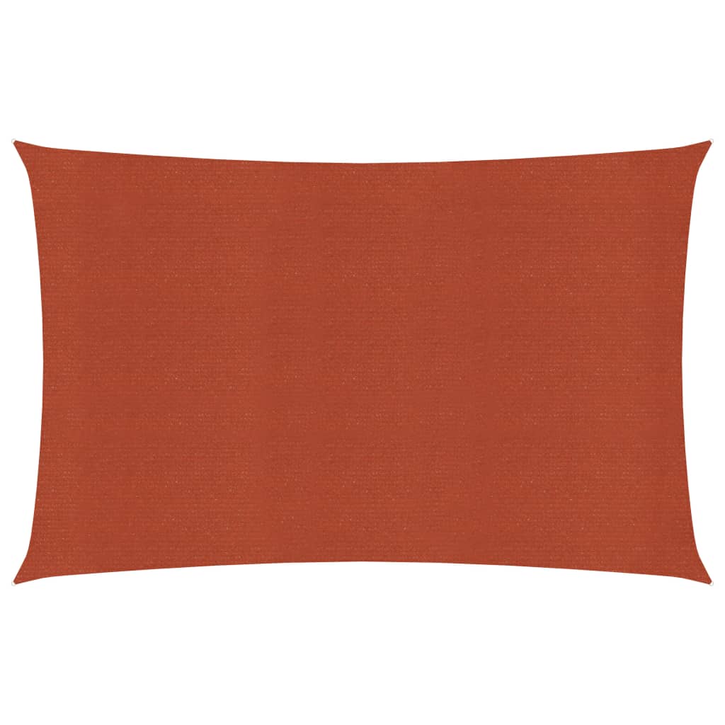 Sonnensegel 160 g/m² Terrakottarot 2x4,5 m HDPE