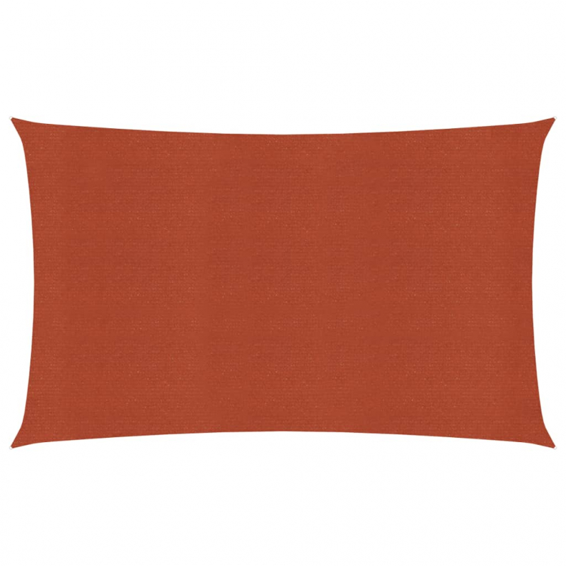 Sonnensegel 160 g/m² Terrakottarot 3x6 m HDPE