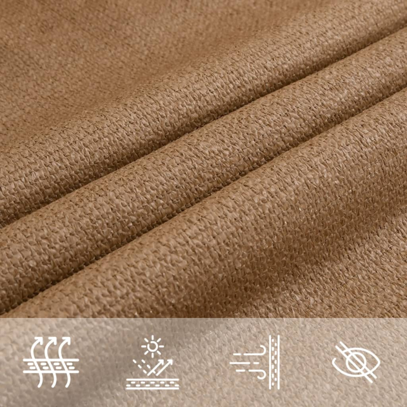 Sonnensegel 160 g/m² Taupe 4/5x3 m HDPE