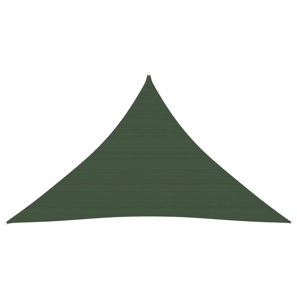 Sonnensegel 160 g/m² Dunkelgrün 3,5x3,5x4,9 m HDPE