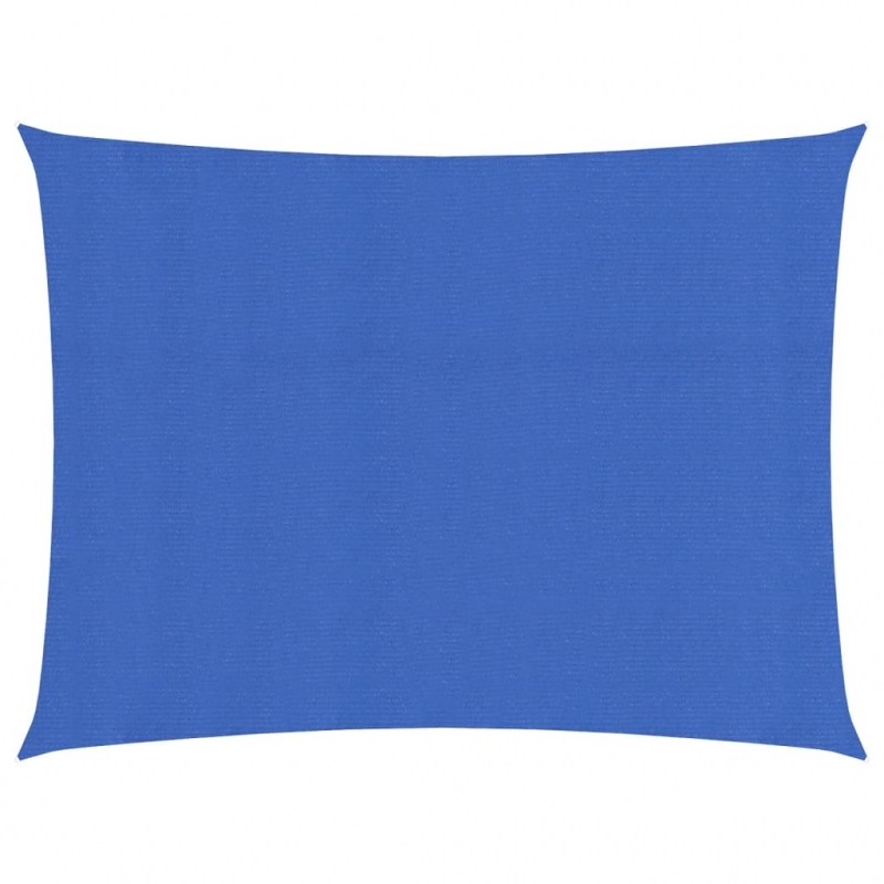 Sonnensegel 160 g/m² Rechteckig Blau 5x6 m HDPE