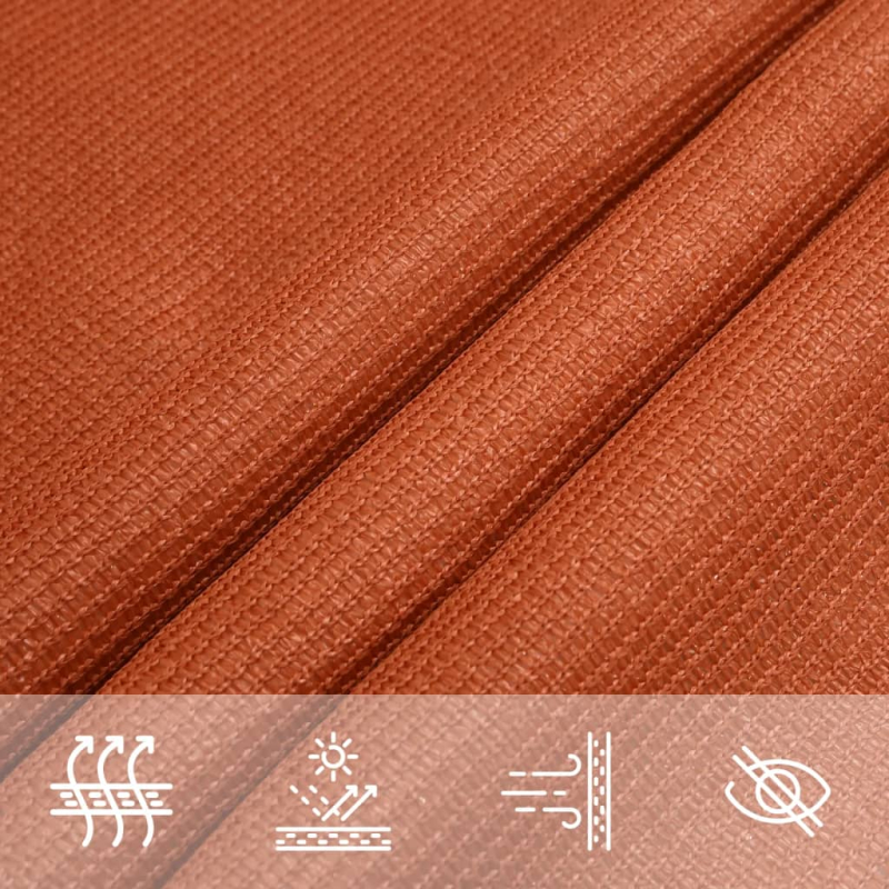 Sonnensegel 160 g/m² Orange 4x4x4 m HDPE