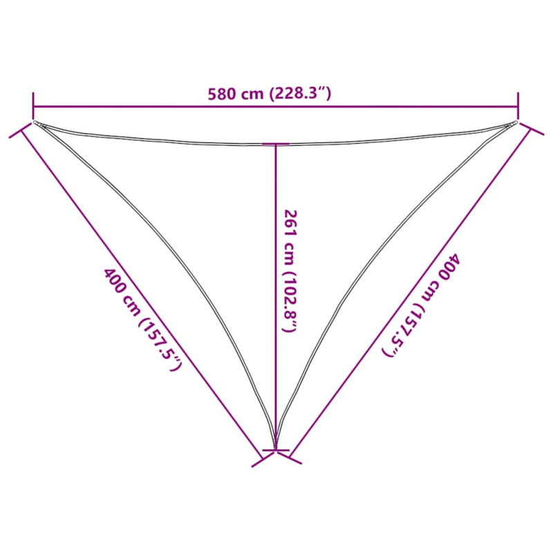 Sonnensegel 160 g/m² Orange 4x4x5,8 m HDPE