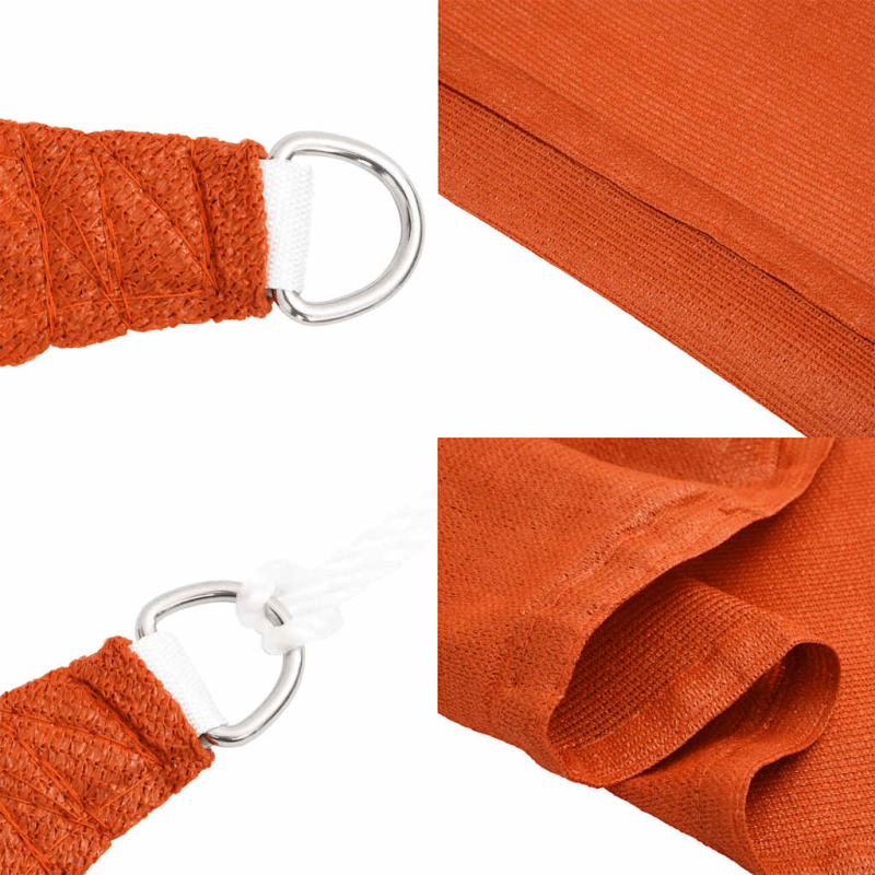 Sonnensegel 160 g/m² Dreieckig Orange 4,5x4,5x4,5 m HDPE